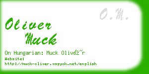 oliver muck business card